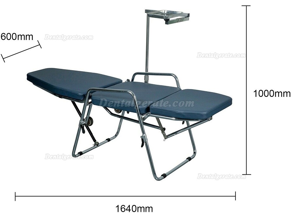 Greeloy GU-P101 Tragbare Zahnarztst&uuml;hle Edelstahlrahmen Instrumententablett mit schwarzem Rucksack